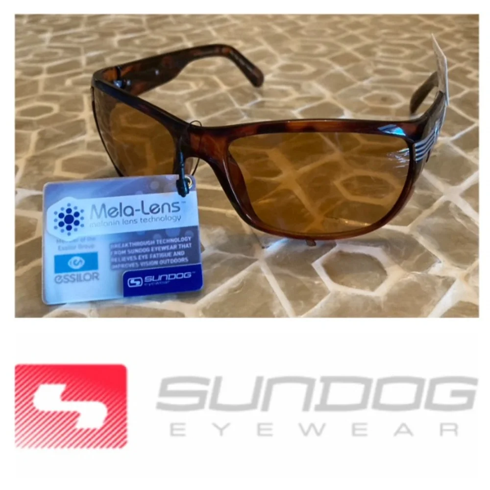 NEW!  Sundog Eyewear Delta-Mela-Lens sunglasses in ‘tortoise brown’